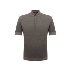 Поло из хлопка и льна Ermenegildo Zegna