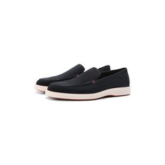 Замшевые лоферы Santoni