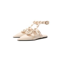 Кожаные балетки Roman Stud Valentino