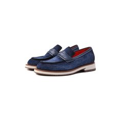 Замшевые пенни-лоферы Santoni