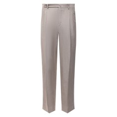 Брюки изо льна и шерсти Brioni