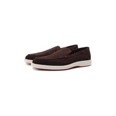 Замшевые лоферы Santoni