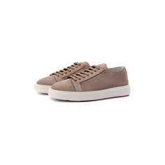 Замшевые кеды Santoni