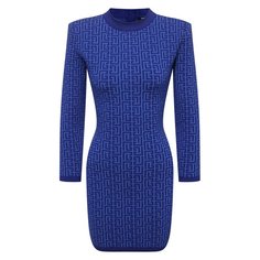 Платье из шерсти и вискозы Balmain