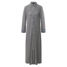 Платье изо льна и хлопка Giorgio Armani