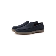 Замшевые лоферы Santoni