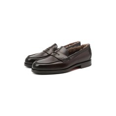 Кожаные лоферы Santoni