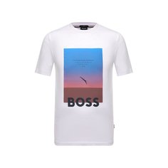 Хлопковая футболка BOSS