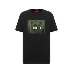 Хлопковая футболка HUGO