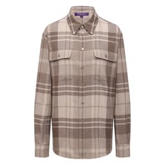Рубашка из шерсти и шелка Ralph Lauren
