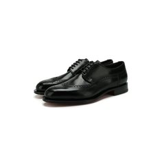 Кожаные дерби с брогированием Santoni