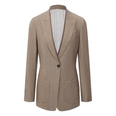 Жакет из шерсти и льна Brunello Cucinelli