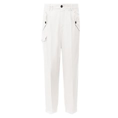 Брюки из смеси льна и хлопка Giorgio Armani