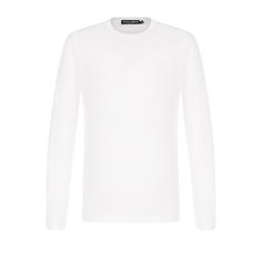 Хлопковый лонгслив с круглым вырезом Dolce & Gabbana