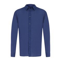 Льняная рубашка с воротником кент Giorgio Armani
