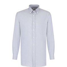 Хлопковая сорочка с воротником button down Brioni