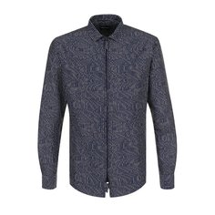 Рубашка из смеси хлопка и шелка Giorgio Armani