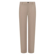 Брюки из смеси льна и хлопка Giorgio Armani