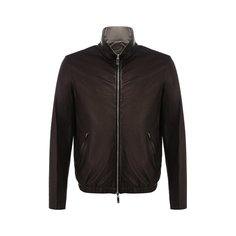 Двусторонний кожаный бомбер Giorgio Armani