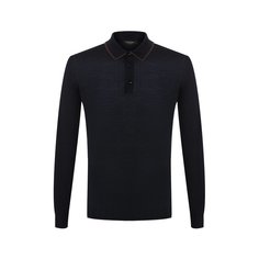 Поло с длинными рукавами из смеси шерсти и шелка Ermenegildo Zegna