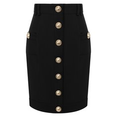 Шерстяная юбка Balmain