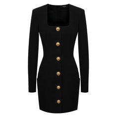 Шерстяное платье Balmain