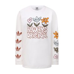 Хлопковый лонгслив adidas Originals