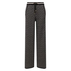 Брюки из шерсти и льна Balmain