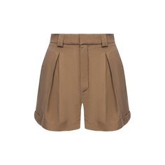 Шорты из шелка и льна Saint Laurent