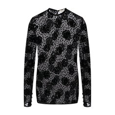 Топ из вискозы и шелка Saint Laurent