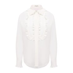 Блузка из хлопка и шелка Saint Laurent
