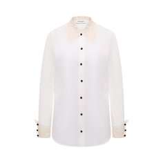 Рубашка из хлопка и шелка Saint Laurent