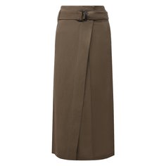 Юбка из вискозы и льна Brunello Cucinelli