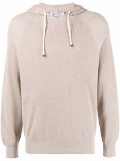 Brunello Cucinelli худи в рубчик с кулиской