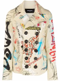 Dsquared2 двубортный пиджак с логотипом