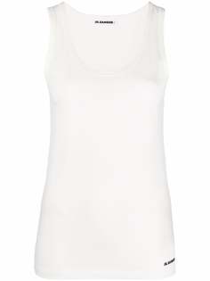 Jil Sander топ Plus с U-образным вырезом и логотипом