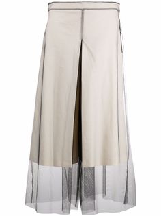 Maison Margiela брюки-кюлоты Calico с сетчатым слоем