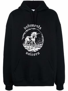 VETEMENTS худи Unicorn с логотипом