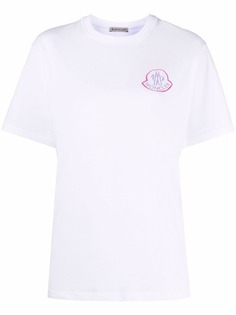 Moncler футболка с нашивкой-логотипом