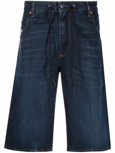 Diesel джинсовые шорты с завышенной талией и кулиской