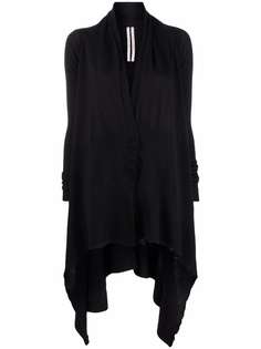 Rick Owens длинное трикотажное пальто с запахом