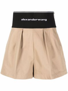 Alexander Wang шорты с заниженной талией и складками