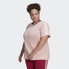 Футболка Essentials Slim 3-Stripes (Plus Size) adidas Sportswear