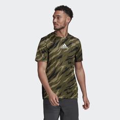 Футболка для фитнеса AEROREADY Feelstrong Camo adidas Performance
