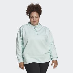Флисовая худи Essentials Studio (Plus Size) adidas Sportswear