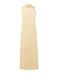 Платье из хлопкового джерси Couture с цепочкой Мониль и разрезами Brunello Cucinelli