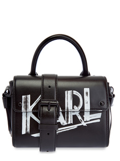 Сумка K/Ikon из кожи с принтом в стиле граффити Karl Lagerfeld
