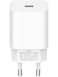 Зарядное устройство Xiaomi ZMI TypeC MFI 20W QC 3.0 PD Apple QC Charger 2A EU HA716 White