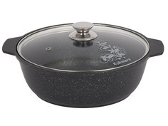 Кастрюля-жаровня Kukmara Мраморная 3L Black жмт32а