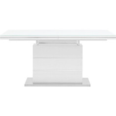 Стол обеденный Stool Group Глазго раскладной глянцевый белый N-115-160-HGW DUAL